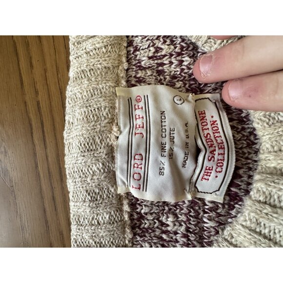 Lord Jeff Men’s Sweater Size Large The Sandstone Collection Knit Grandpacore VTG - Picture 3 of 9